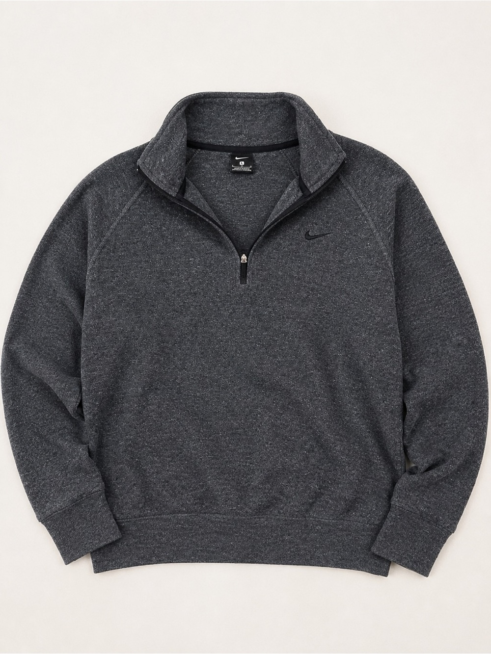 Vintage Nike Quarter Zip Pullover | Charcoal Gray | Size Large | Y2K Athleisure